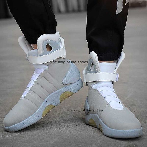 

rayzing men boots back to the future usb rechargeable led shoes for man and women fashion casual glowing desert 210916, Black