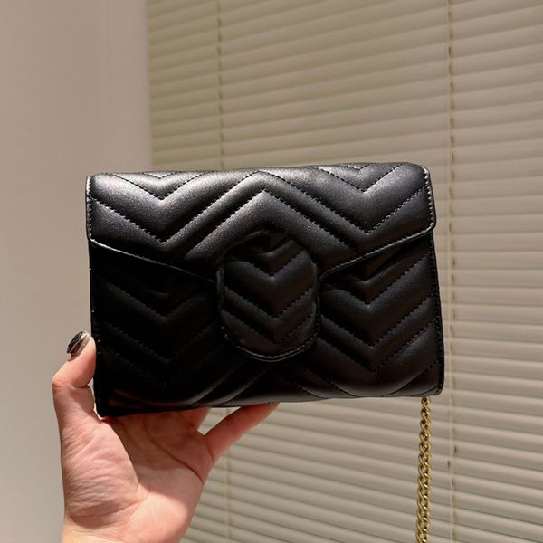 

6a fashion designer bags marmont shoulder bag for women leather handbag chains heart crossbody messenger handbags black purses 3 size with s