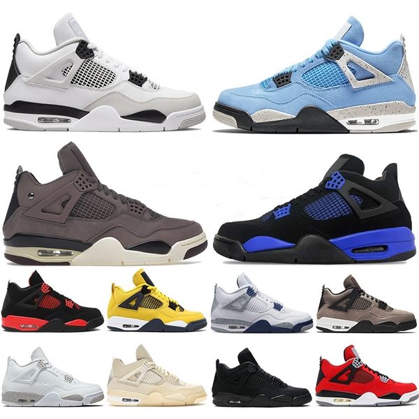 

retro 4 basketball shoes jumpman 4s mens women sail white oreo midnight navy a ma maniere university blue military black cat infrared red th