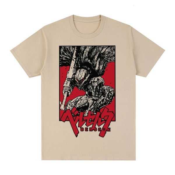 

men s t shirts berserk guts vintage t shirt japanese manga swordsman anime fun cotton men t shirt tee tshirt womens 230308, White;black