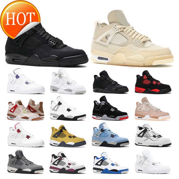

11 4s basketball shoes 4 men military black cat white oreo purple wild things university bule red thunder womens mens sports sneakers
