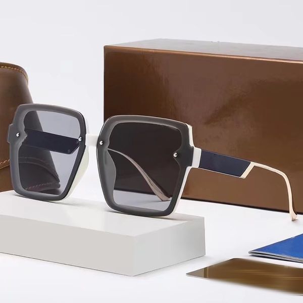 

gu2232 piece fashion sunglasses glasses sunglasses designer men's ladies brown case black metal frame dark lens, White;black