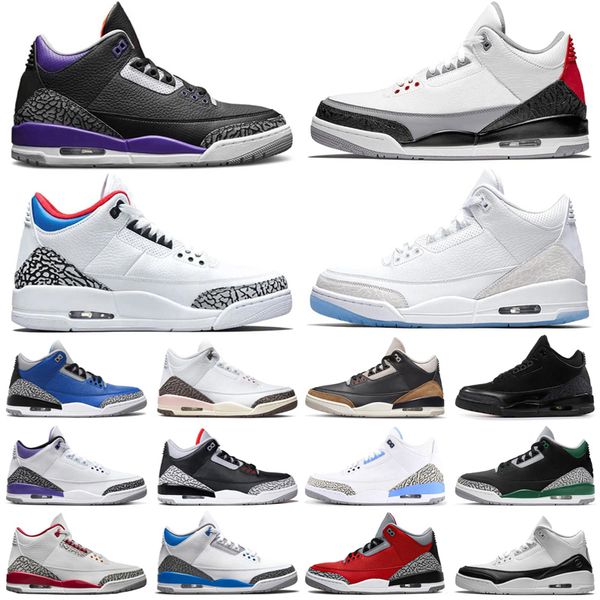 

jumpman 3s 3 basketball shoes cardinal red dark iris muslin racer blue pine green cool grey fragment unc laser orange georgetown retro men w