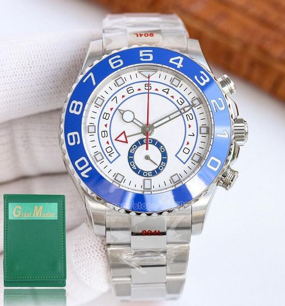

watch blue mens dial ice out watchs gold heuer watches for men yachtmaster ii diamond luxury mechanical wristwatch 44mm automatic movement b, Slivery;black