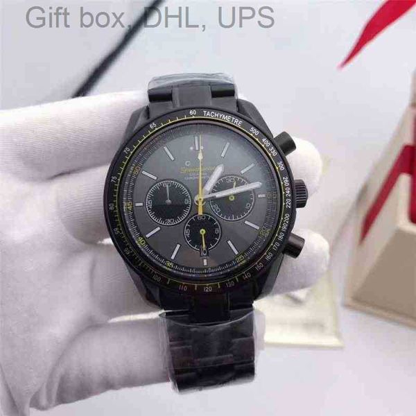 

multifunctional reprint omg speed master watches a wrist m luxury g fashion designer omg11 men's steel famous belt watch leather strap, Slivery;golden
