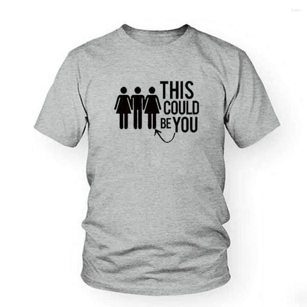 

men's t shirts funny man threesome print cotton shirt this could be you gag gift for boy friend summer tees drop 123 18t2 4wm3 08xy, White;black
