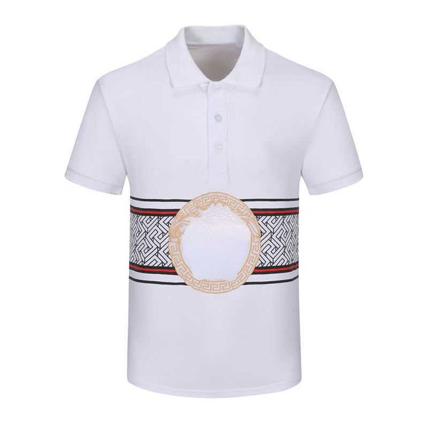 

summer men's plus size polo shirt luxury t shirt designer shirts chest embroidery t-shirt lapel pullover solid color business tshirt sh, White;black