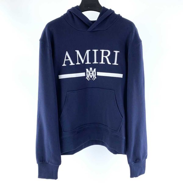 

hoody am1r1 hoodie stripe bone letters embroidery loose black long sleeve pocket sweater fashion designer brand niche ins celebrity casual