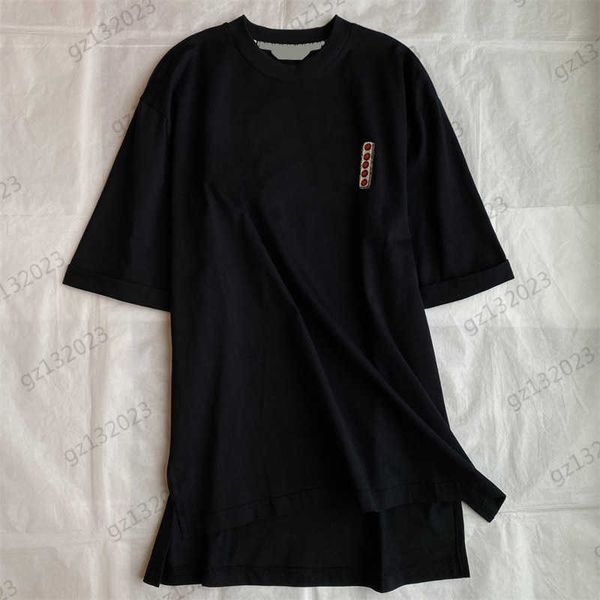 

black womens t-shirts colorful letters embroidery short sleeve pullover t-shirt simple base style casual joker women graphic t-shirts vinta, White