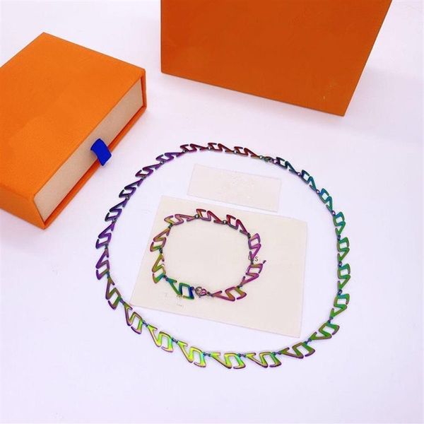 

launched in luxury necklace laser bracelet designer fashionable colourful brand chain necklace letters for men and women festival 273e, Silver
