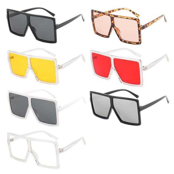 

simple large frame childrens mirror sunglass square marine lens sunglasses, Blue