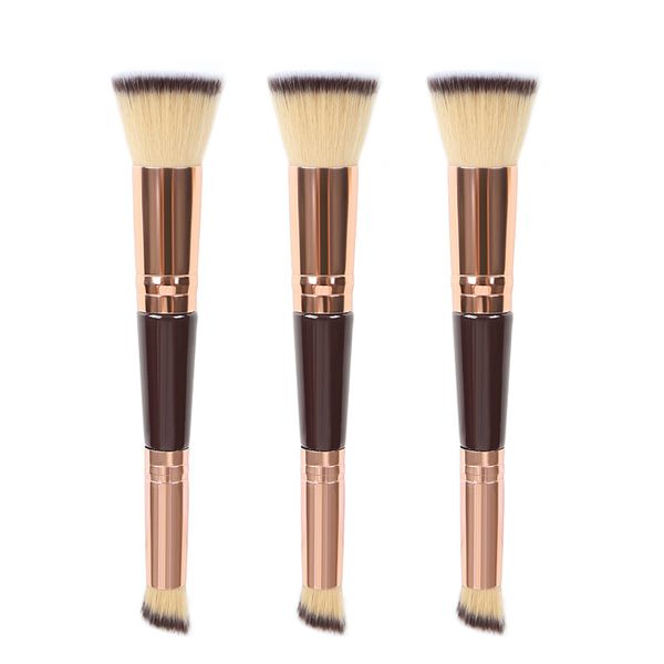 

double-ended foundation brush dual-purpose makeup brush short hair foundation brush oblique concealer brush beauty tools
