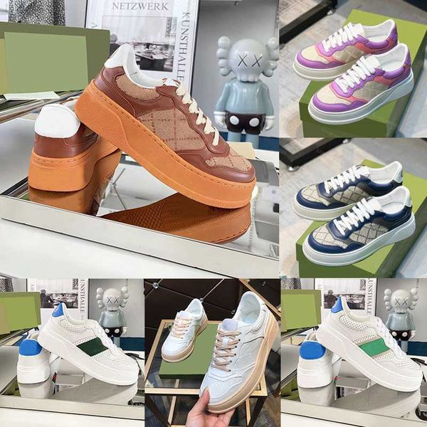 

ceiling retro designer sneakers women mens casual shoes double g printed embossed sneakers thick bottom white shoe