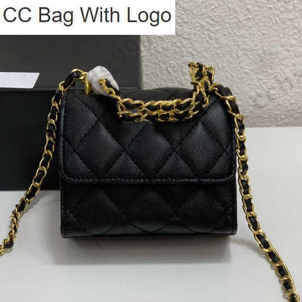 

cc handbags mini lipstick case chains handle totes bags cowhide caviar flap hardware vintage black white quited crossody coins purse wallets