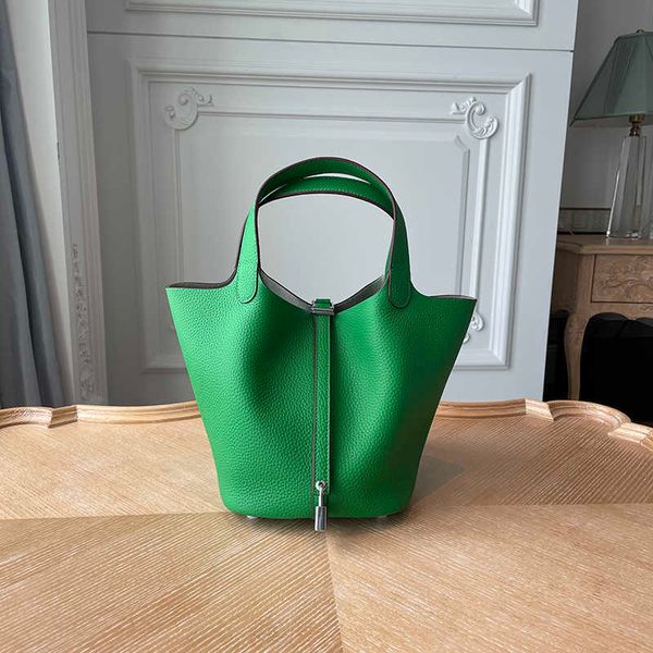 

designer original herms my solo new leather food basket bag fashion hand pure lunch box versatile women's