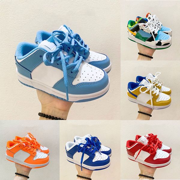 

2023 casual sneakers kids shoes boy girl low original athletic outdoor comfortable chunky university red white black trainers walking sports, Black;red