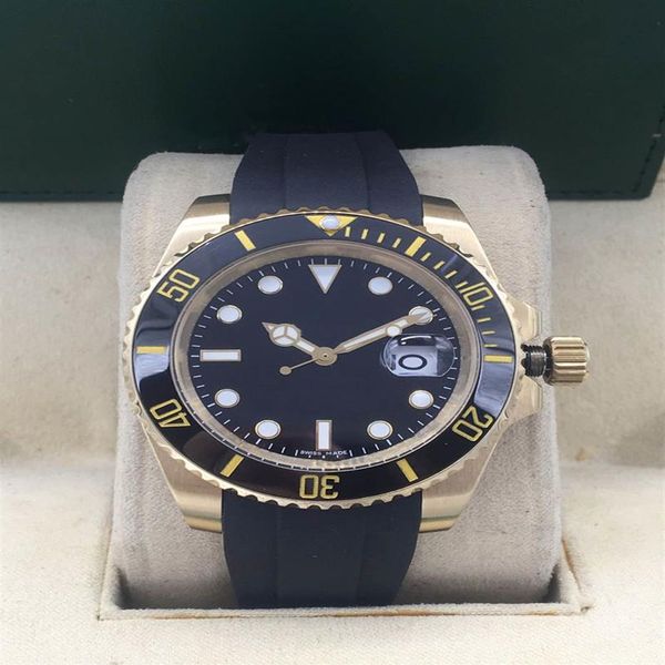 

fashion classic waterproof men's watch rubber strap automatic mechanical leisure sport235e, Slivery;brown