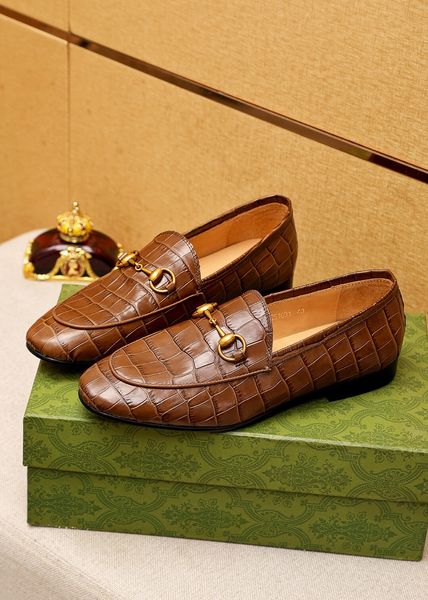 

2023 men formal dress shoes masculino elegant suit brand designer oxfords men's casual office loafers size 38-45, Black