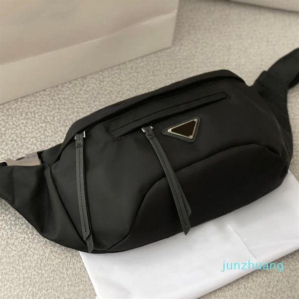 

designer- womens fashion nylon waist bag men casual belt bags zipper chest fanny pack mens black bumbag leather crossbody sport fa222z