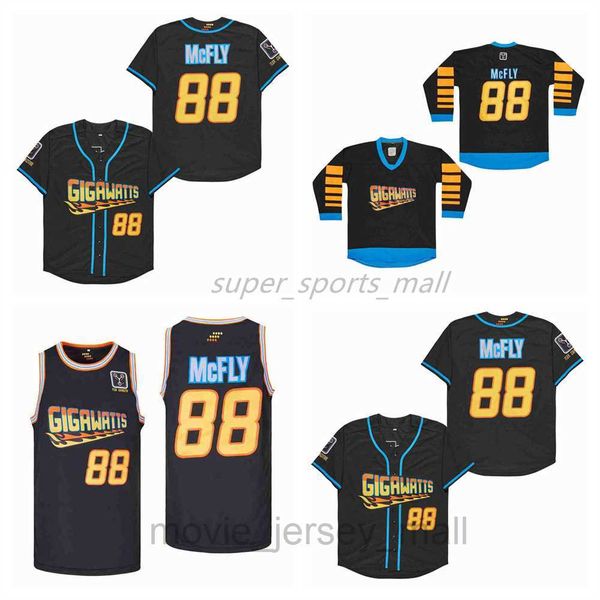 

movie basketball jerseys #88 back to the future jersey, Black;red