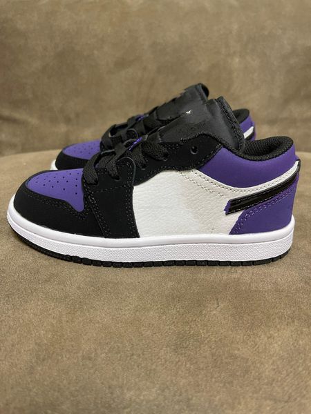 

1 kids 2022 1s low diamond shorts dh6931-001 toddler boys girls enfant children basket sneakers size us 8c-3y 24-35, Black