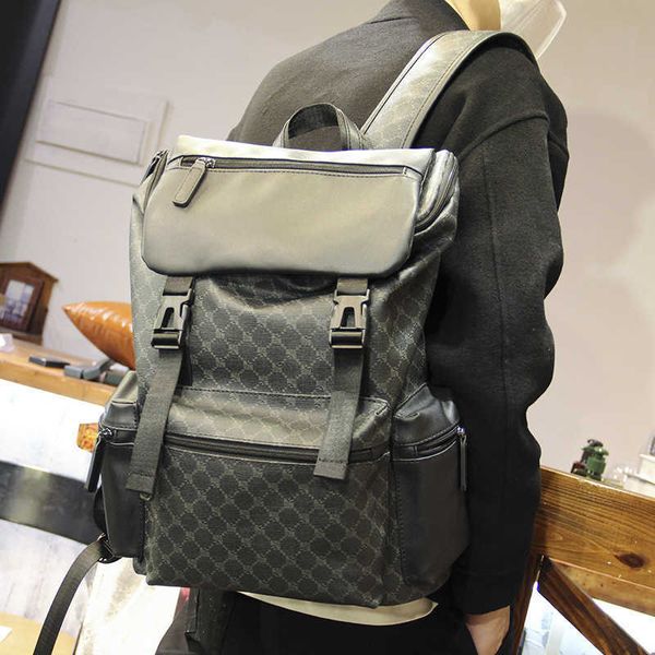 

korean men's backpack travel high-capacity backpack fashion brand college style schoolbag commuter computer bag men's bag 230309