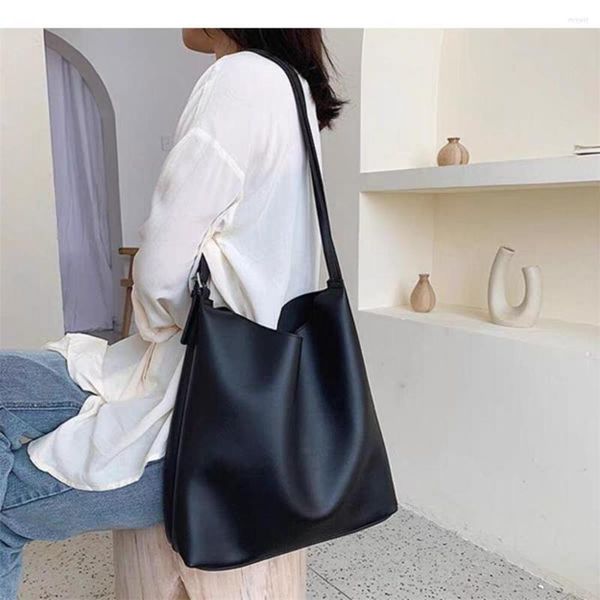 

shoulder bags women handbag 2 piece/set large capacity quality pu leather ladies wild