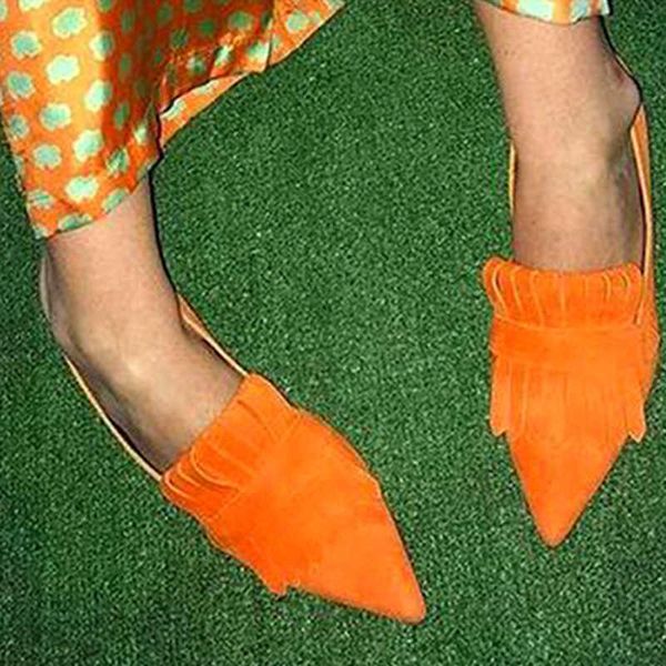 

dress shoes casual women shoes fringe loafers low heels pointed flat boat shoes 2021 spring autumn new female slipon comfortable shoes, Black