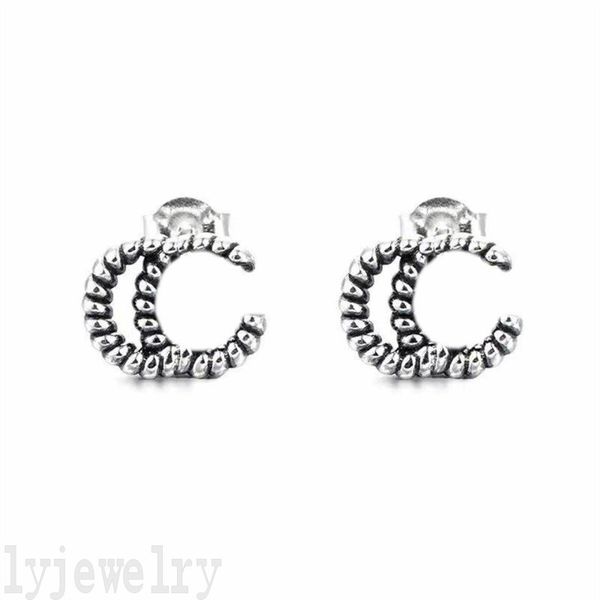 

delicate studs luxury mens designer earings for girls double g tiktok valentine s day alloy letters style thick ohrringe jewelry pleted silv, Golden;silver