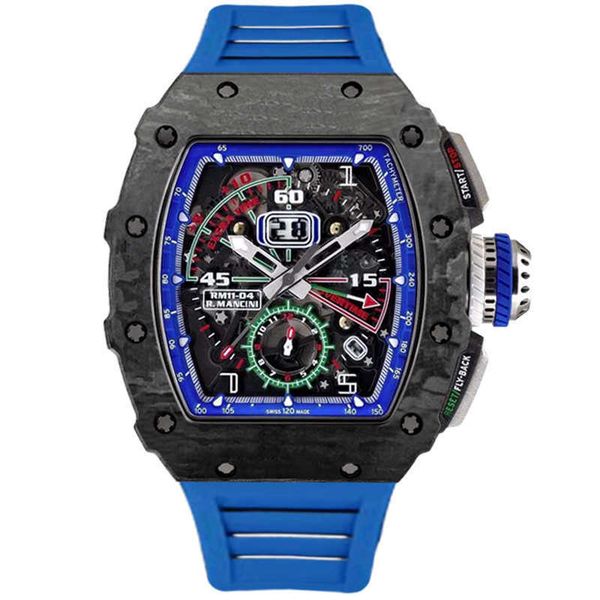 

mclaren carbon watch full automatic mechanical watch sports luxury multifunctional waterproof men's wine barrel hollow out watch, Slivery;brown