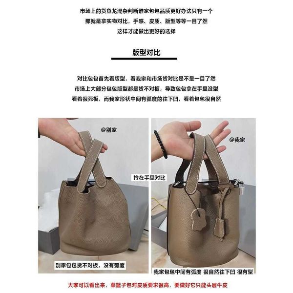 

designer original herms new 2023 korean mother's cabbage basket leather portable bucket bride's wedding graffiti