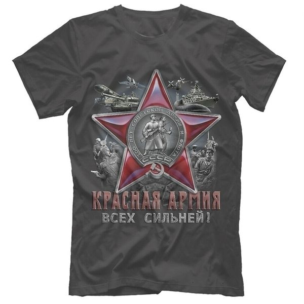 

men s t shirts ussr "the red army is the strongest" unique design russia star medal t shirt summer cotton short sleeve o neck mens, White;black