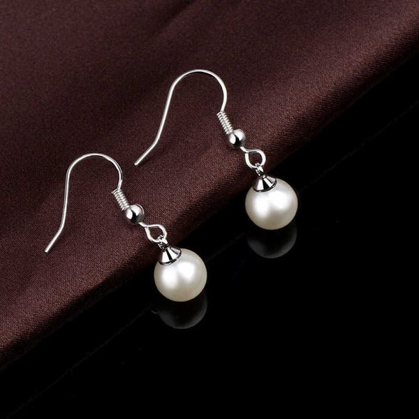 

charm fashion female earrings 925 silver needle small pearl with round beads earrings for women party jewelry pendientes brincos l230309, Golden