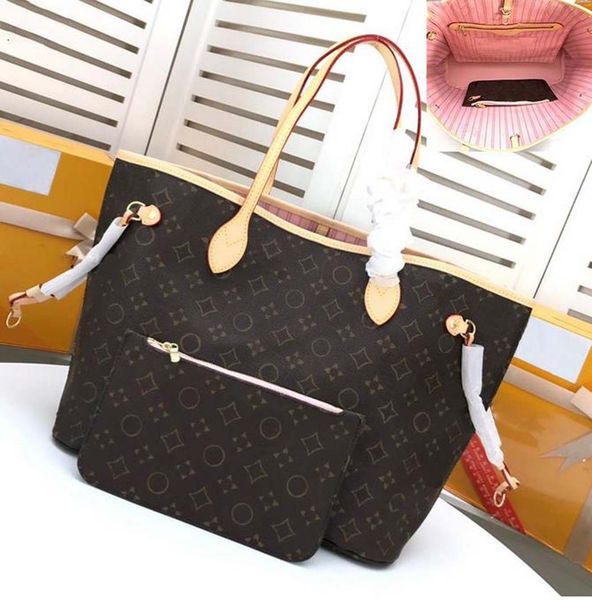 

tote bag designer bags handbag totes wallet fashion leather messenger old flower brown lattice mm shoulder women bags high capacity composit