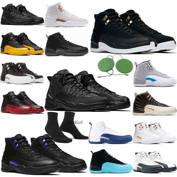 

shoes 2023 basketball jumpman 12 12s men's sneakers indigo university gold flu game cny taxi ovo black cherry bordeaux white sports tra