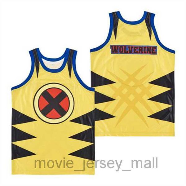 

movie basketball jerseys wolverine jersey mens size s-xxl 001, Black;red
