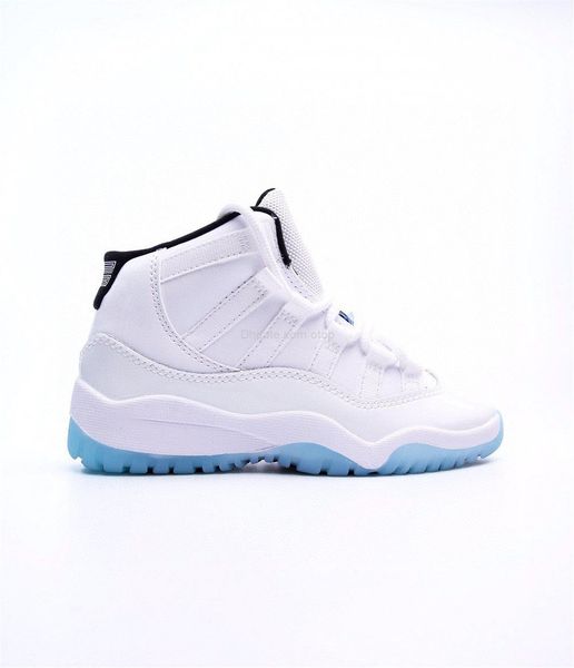 

2022 toddler basketball shoes 11 retro high legend blue gs 378038-117 white black legend blue kids sports girls boys children students sneak