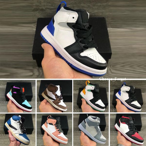 

outdoor shoes 1s kids sneakers original og heritage patent cactus jack high mocha designer mid dutch green sneakers trainers big baby, Black