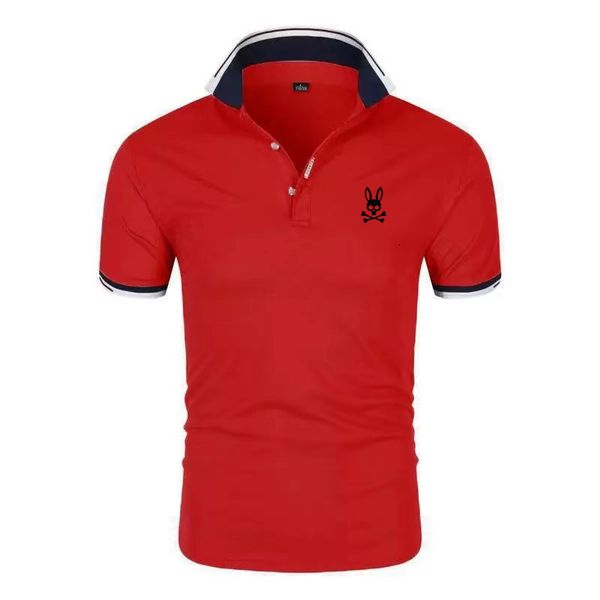 

men's tshirts 2023 summer men polo shirt printed skull bunny fashion lapel breathable casual tees short sleeve hip hop polos shirts 23, White;black