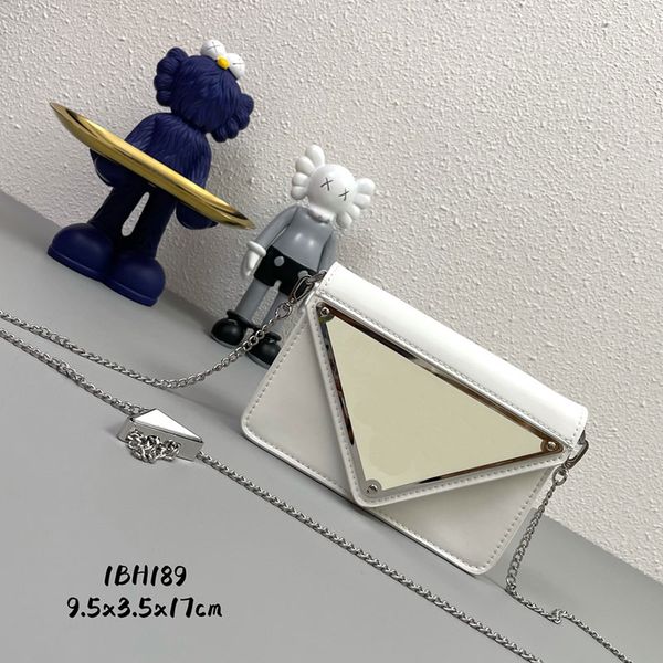 

triangle chain shoulder bag retro women's cleo hobo shoulder bag designer leather saffiano retro tote mini handbag portable pochette ha