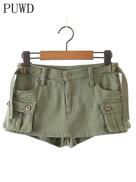 

women's shorts puwd cool girls high waist soft cotton summer fashion ladies casual pocket straight short chic bottoms 230309, White;black