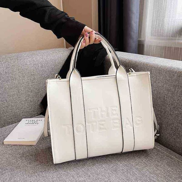 

totes bag marc the tote bag luxury leather shoulder new designer women fashion large capacity alphabet bags handbags 220914
