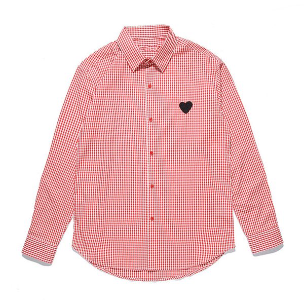 

men's cotton long sleeve shirt blue grid paragraph cardigan shirt of hearts luxury designer men's shirts fashion casual business s, White;black