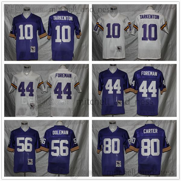 

mitchell and ness college football 10 fran tarkenton jersey vintage 44 chuck foreman 56 chris doleman 80 cris carter 84 randy moss 93 john r, Black
