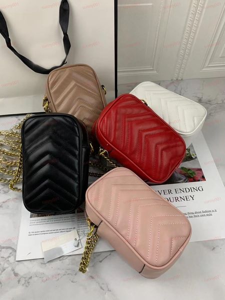 

mobile phone bags fashion designer female oblique satchel luxury chain handset bag purse brand style most popular pure color