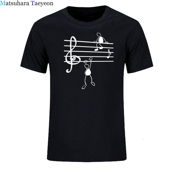 

men s t shirts music notes funny print t shirt men summer style cotton short sleeve o neck t shirt tee mans clothing 230308, White;black