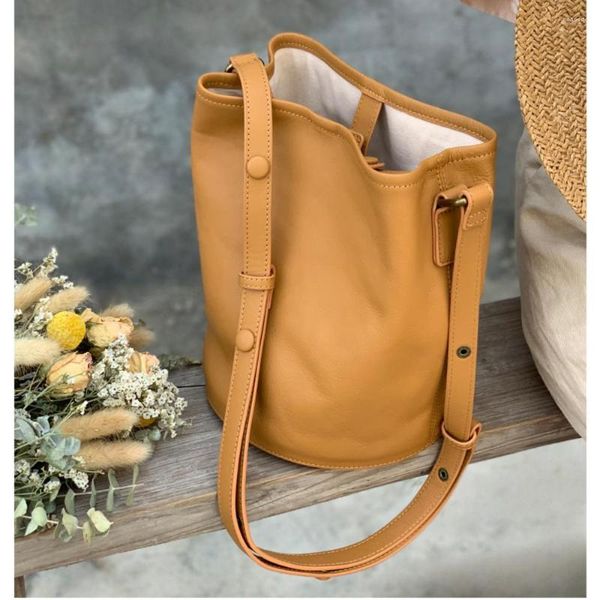 

shoulder bags design large capacity tote bag leisure genuine leather bucket designer luxury