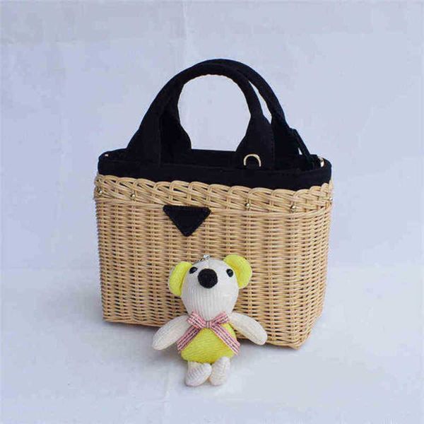 

shoulder bags beach bags style rattan woven bag fashion hand women's seaside holiday shopping bag handbags 220301