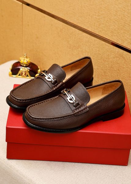 

2023 mens formal dress shoes genuine leather prom wedding shoes male brand designer fashion casual flats size 38-45, Black