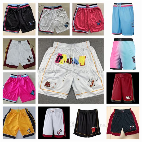 

printed basketball shorts 2023 new season all team city jimmy bam butler adebayo kyle duncan lowry robinson performance black short